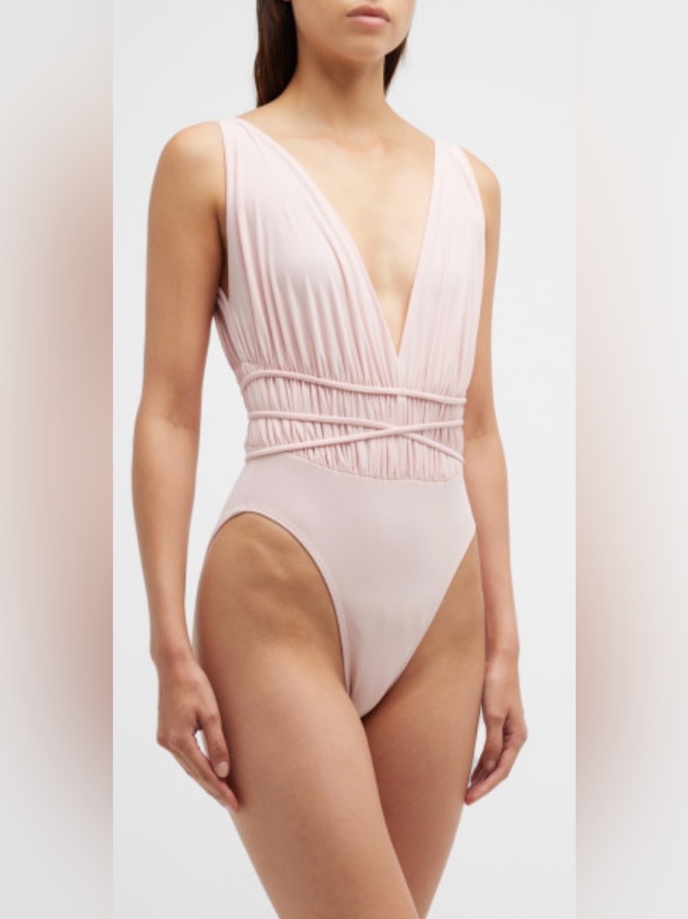 Norma Kamali Goddess Mio One Piece Swimsuit in Blush